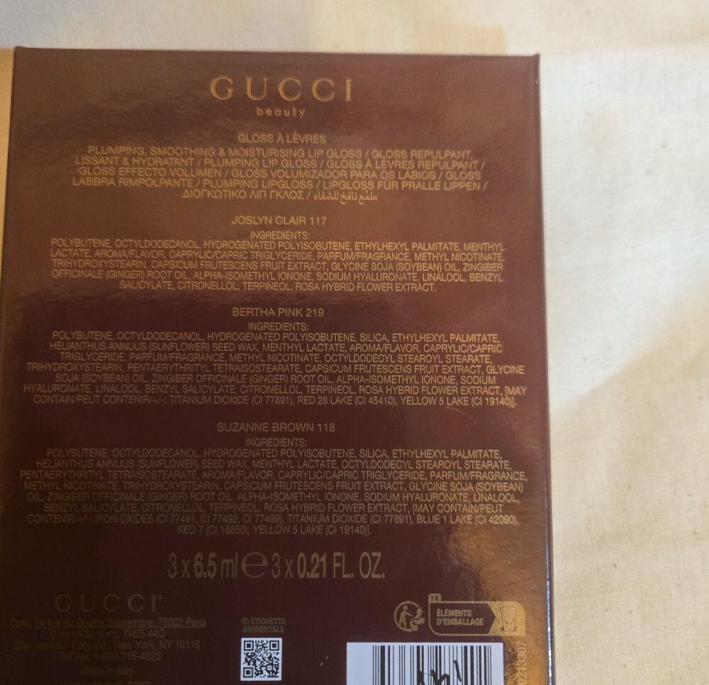 (93)Gucci Lip Gloss Trio with Gold Caps & Tory BURCH DUST BAG - Picture 6 of 8